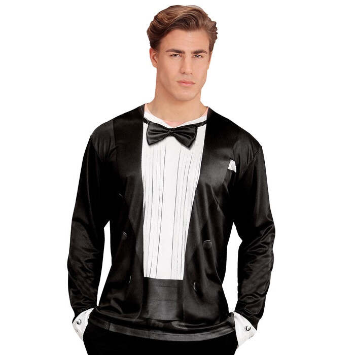 Tuxedo  Photorealistic Sublimation Printed Long Sleeve T-Shirt 