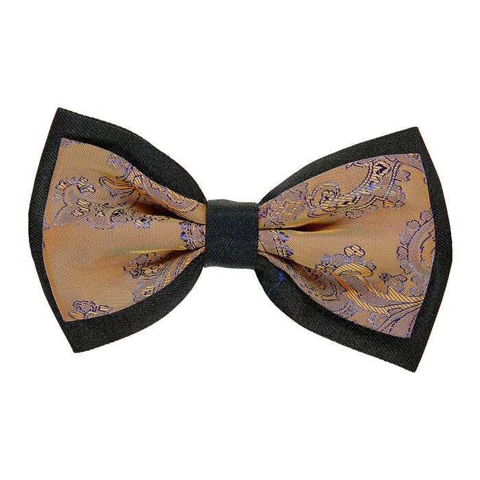 Brown Jacquard Vintage Bow Tie