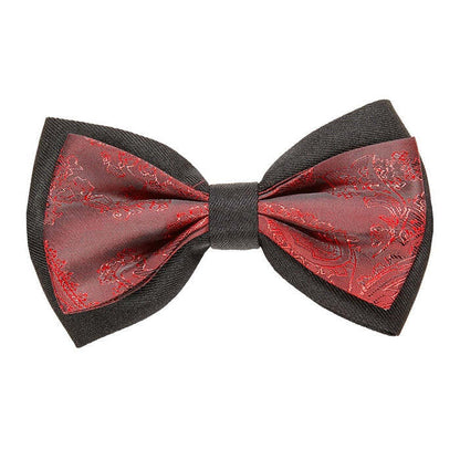 Burgundy Jacquard Vintage Bow Tie