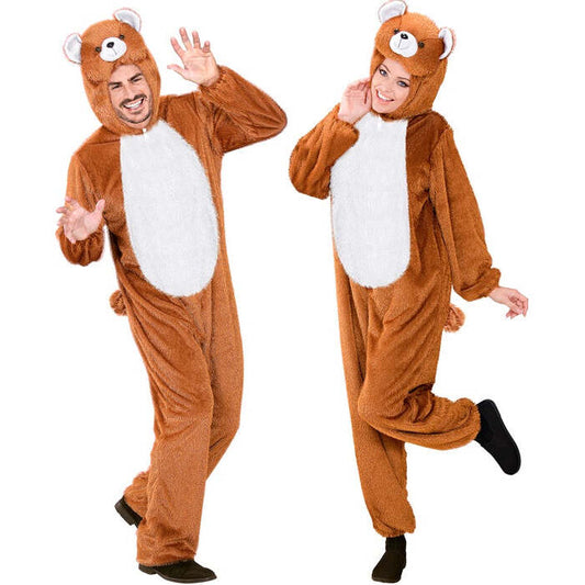 Funny Bear  Hooded Jumpsuit With Mask 