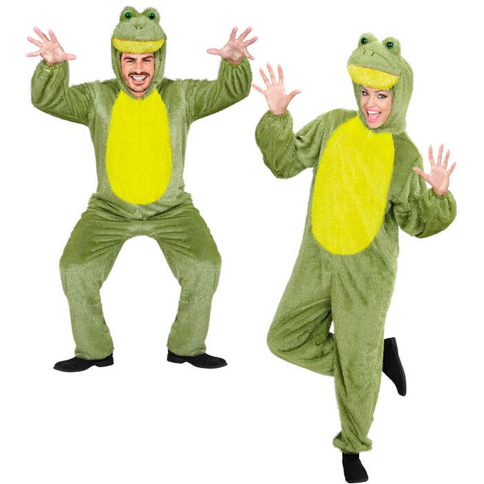 Funny Frog  Hooded Jumpsuit With Mask 