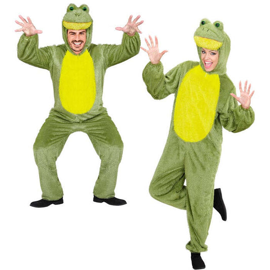 Funny Frog  Hooded Jumpsuit With Mask 