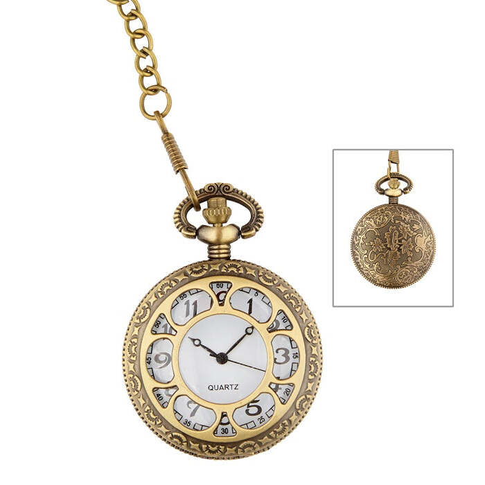 Mechanical Pocket Watch With Chain