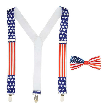U.S.A.  Braces & Bow Tie 