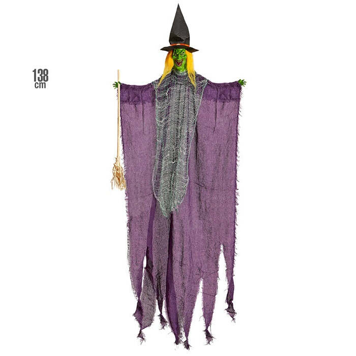 Witch With Broom 138 Cm