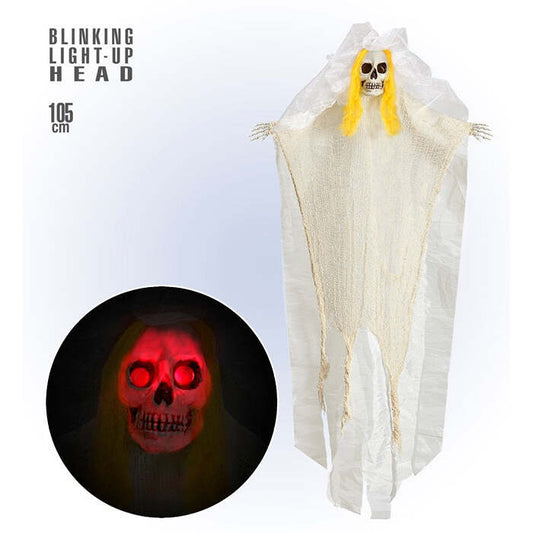 Skeleton Bride With Blinking Light-Up Head 105 Cm 