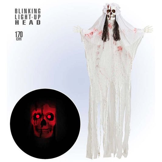 Skeleton Bride With Blinking Light-Up Head 170 Cm 