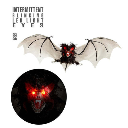 Furry Bat With Intermittent Blinking Led Light Eyes 89 Cm 