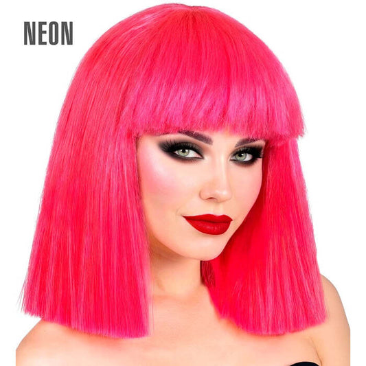 Neon Pink Showgirl Wig In Box