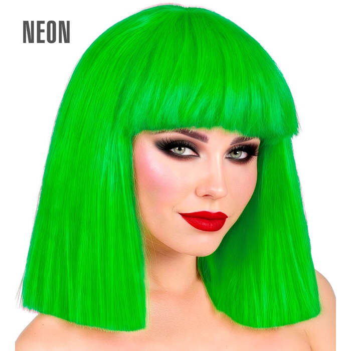 Neon Green Showgirl Wig In Box