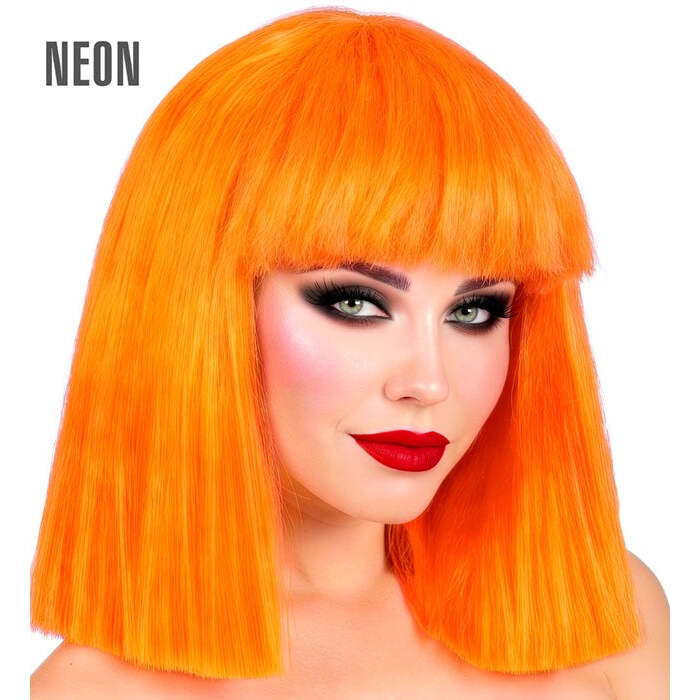Neon Orange Showgirl Wig In Box
