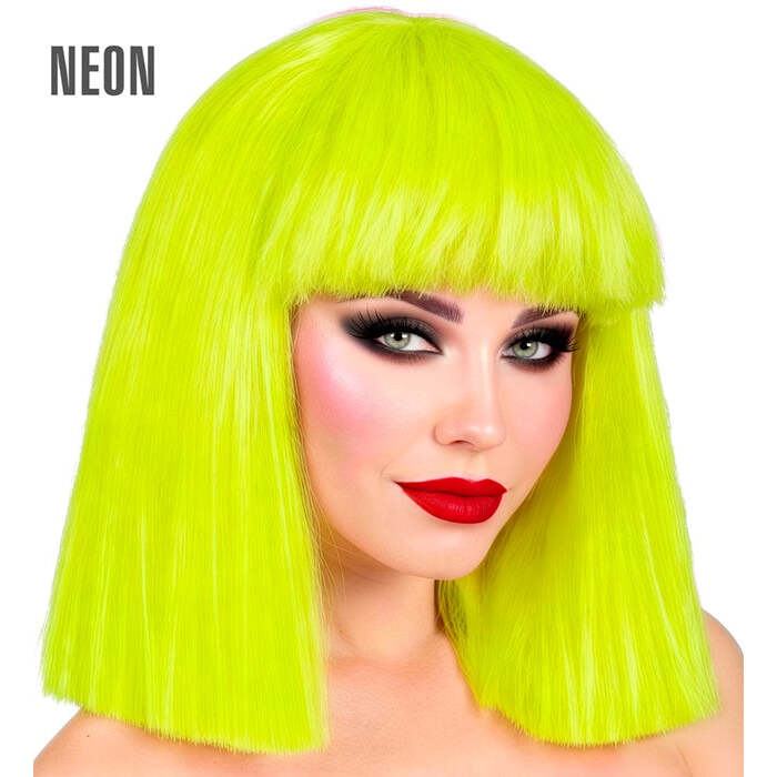 Neon Yellow Showgirl Wig In Box