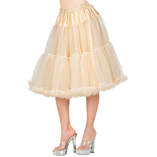 Cream Tulle Ruffle Skirt/Petticoat 65 Cm