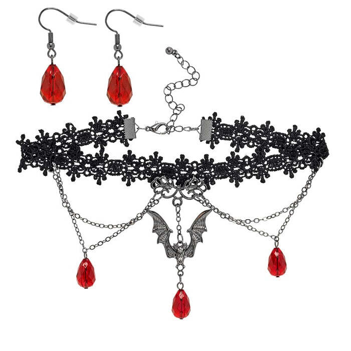 Choker & Earrings Gothic Vampiress