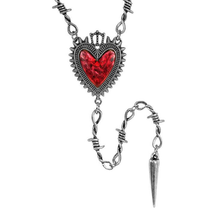 Necklace Heart Barbed Wire
