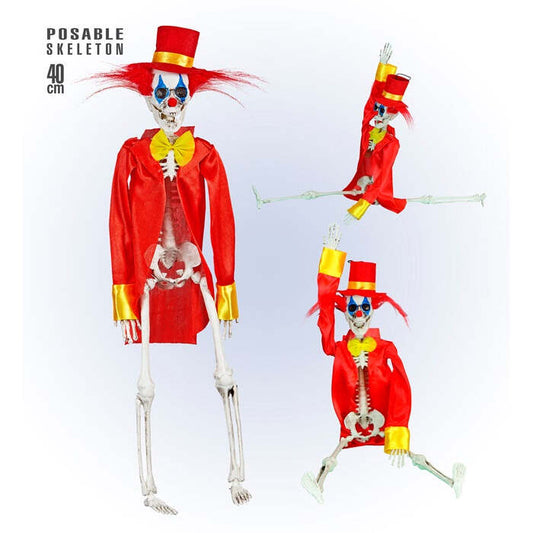 Horror Clown Skeleton 40 Cm - Movable Arms & Legs