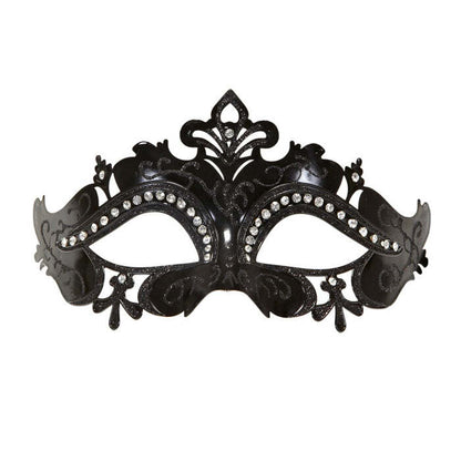 Black Venice Eyemask  And Rhinestones