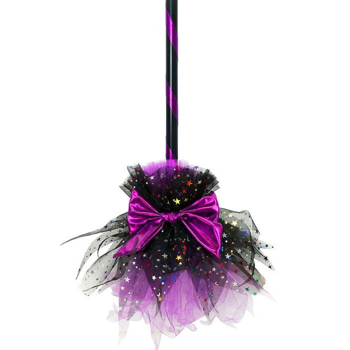 Broom Witch Purple 85 Cm 