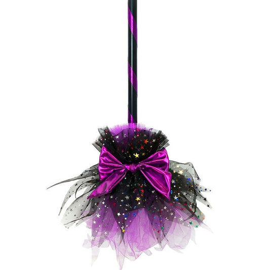 Broom Witch Purple 85 Cm 