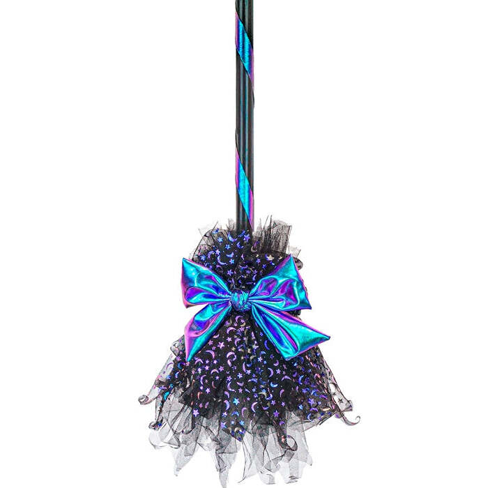 Broom Witch Blue 85 Cm 