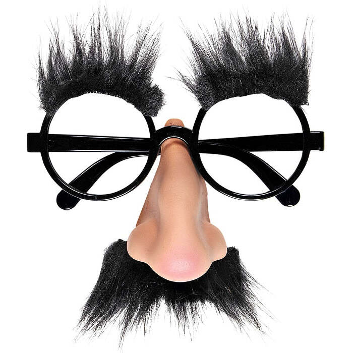 Glasses With Nose, Moustache & Eyebrows