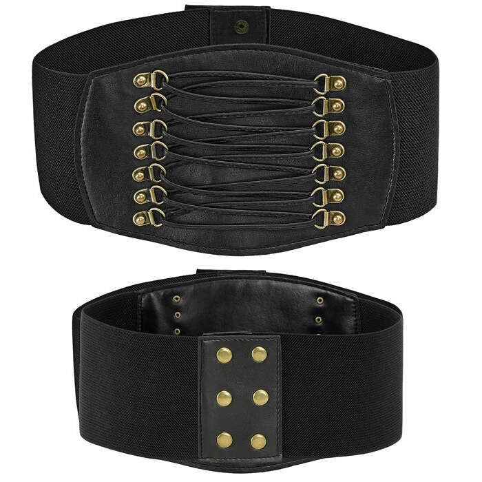 Corset Belt Stretch Black S/L Size 
