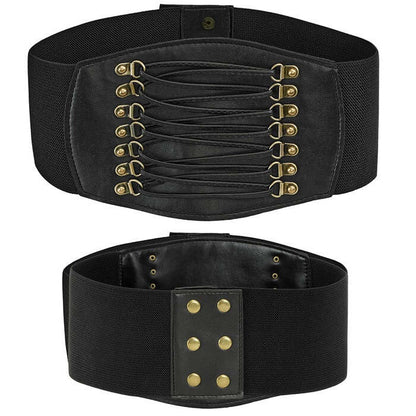 Corset Belt Stretch Black S/L Size 