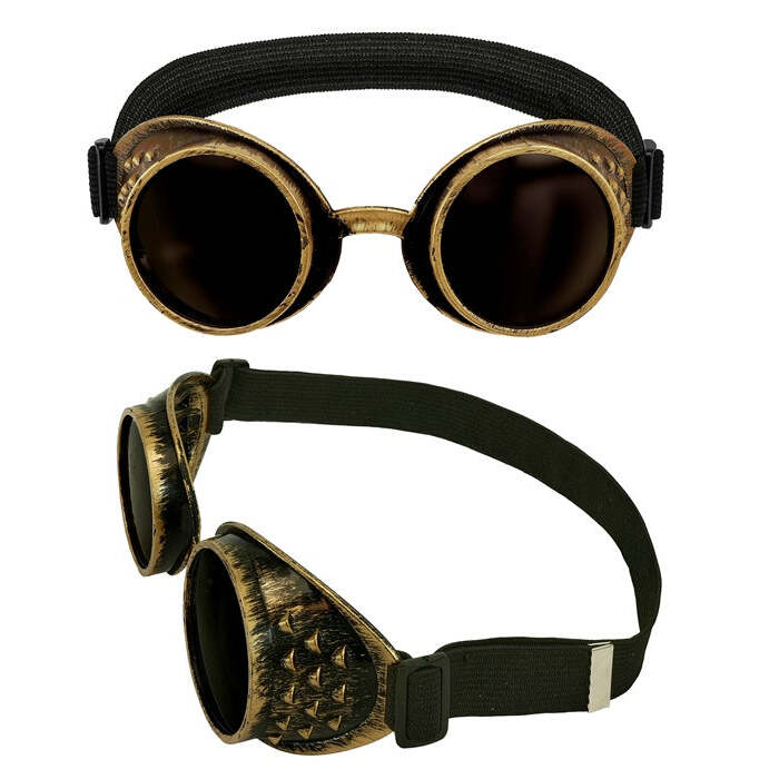 Goggles Steampunk Antique Gold