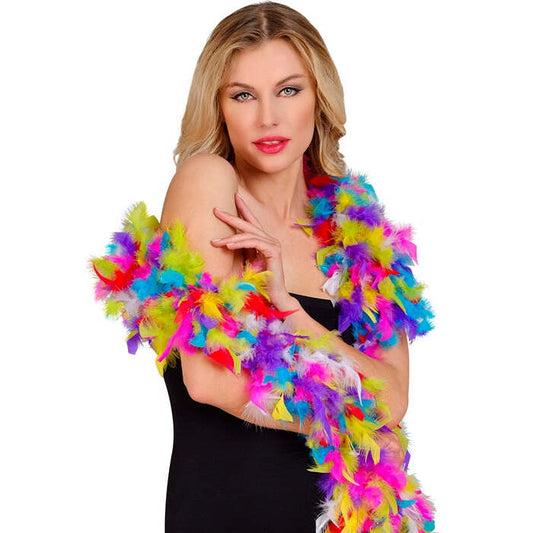 Multicolor Feather Boa - 1,80 M - 80 G