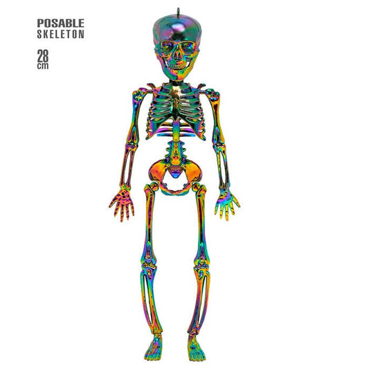 Skeleton Posable Metallic Rainbow 28 Cm