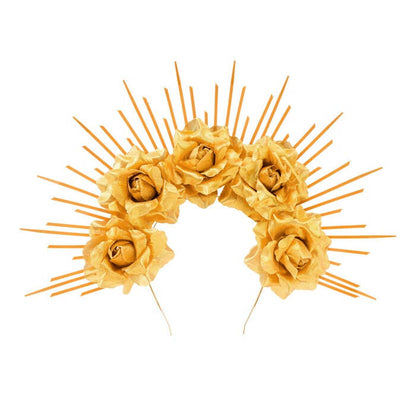 Halo Spiked With Roses Gold