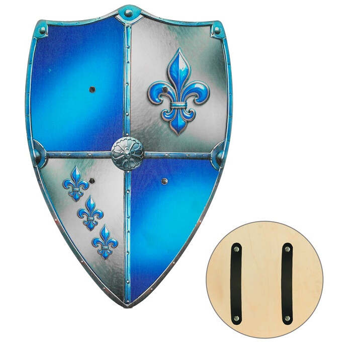 Shield Fleur-De-Lis Wooden 50X32 Cm 