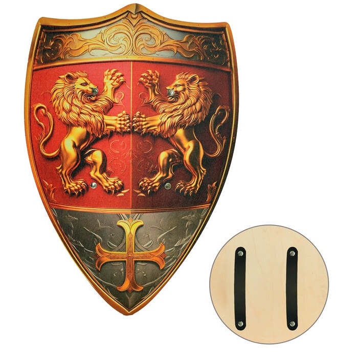 Shield Lionheart Wooden 50X32 Cm 