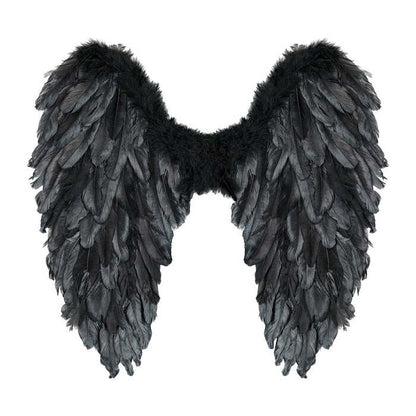 Black Foldable Feather Wings 50X50 Cm