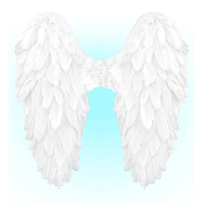 White Foldable Feather Wings 50X50 Cm