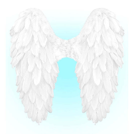 White Foldable Feather Wings 50X50 Cm