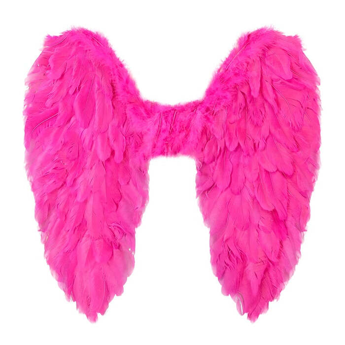 Pink Foldable Feather Wings 50X50 Cm
