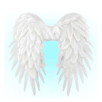 White Foldable Feather Wings 50X50 Cm
