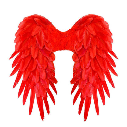 Red Foldable Feather Wings 50X50 Cm