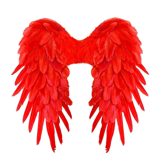Red Foldable Feather Wings 50X50 Cm