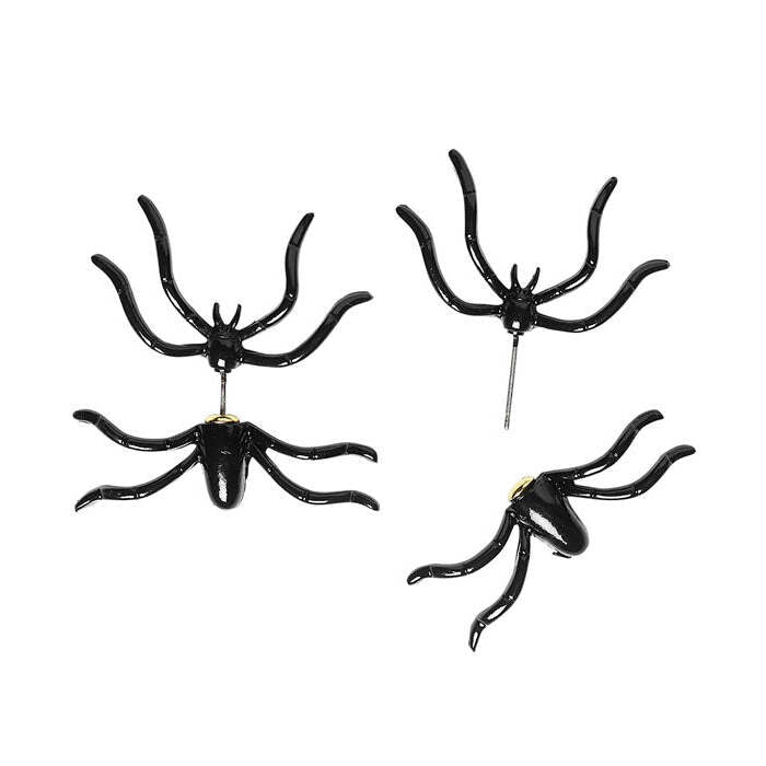 Pairs Of Spider Through The Ear Earrings