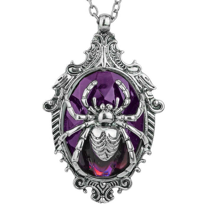 Spider Purple Gem Necklace