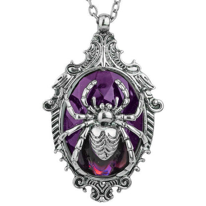 Spider Purple Gem Necklace