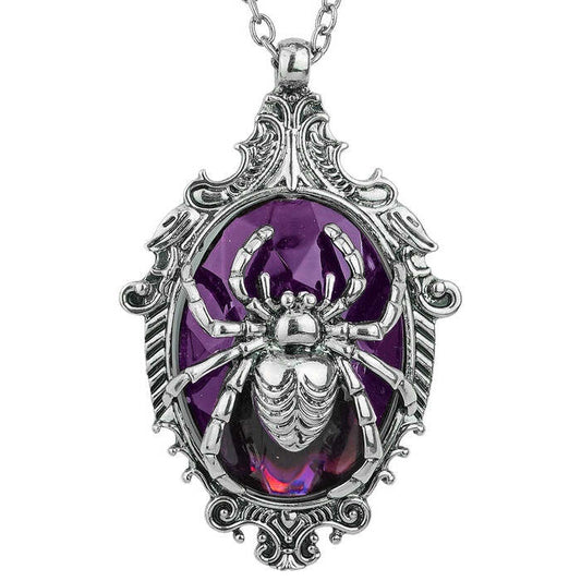 Spider Purple Gem Necklace