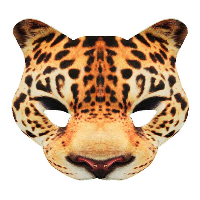 Chinless Leopard Mask In Fabric 