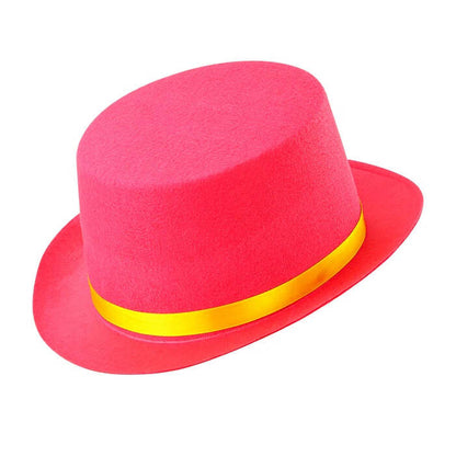 Top Hats Felt Pink 10 Cm - Child Size