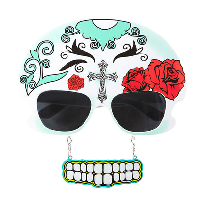 Dia De Los Muertos Skull Glasses With Teeth