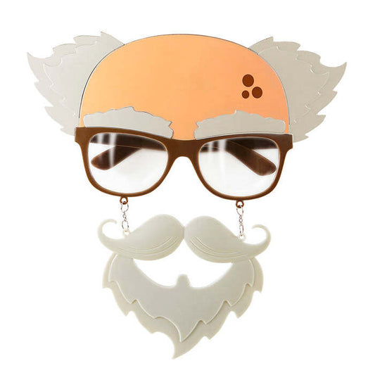 Old Man Glasses With Moustache & Goatee Beard