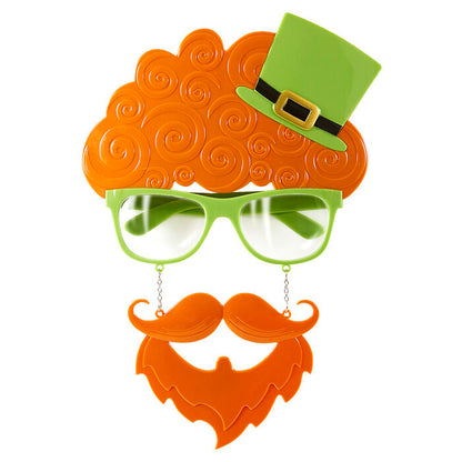St. Patrick'S Day Glasses With Moustache & Goatee Beard