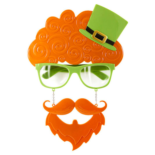 St. Patrick'S Day Glasses With Moustache & Goatee Beard
